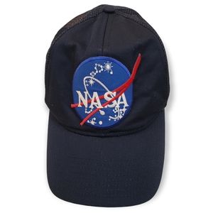 NASA Blue Snap Back Mesh Trucker Cap Hat